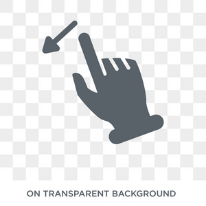 点击左边手势图标。时尚的平面矢量闪烁左手势图标透明背景从手和客人收集。高质量填充Flick左侧手势符号用于网络和移动