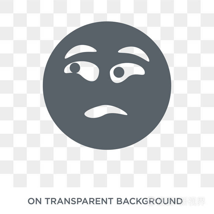 恼人的表情符号恼的表情符号设计概念从表情符号收集透明背景上的简单
