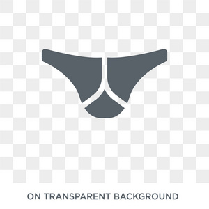 三角裤图标。 简报设计概念从简报收集。 透明背景上的简单元素矢量插图。