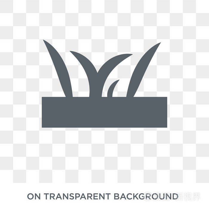 草地图标. 从农业,农业,园艺收集的草设计理念.