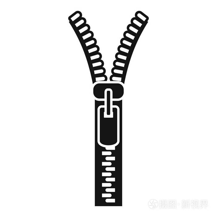 牛仔裤拉链图标, 简单的风格插画-正版商用图片17bzr8-摄图新视界