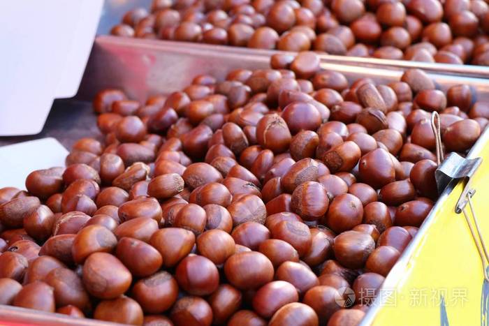栗子种子在街头食物