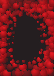 s Day background with frame of hearts