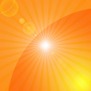 太阳与光线抽象背景插图