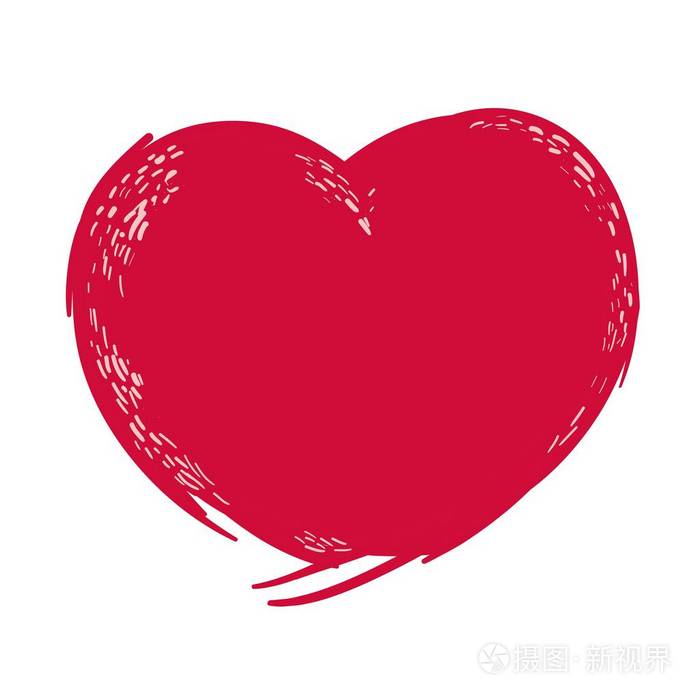 矢量心脏的颜色绘制