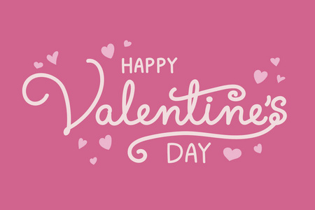 s Day typography with cute hand drawn hearts. Vector