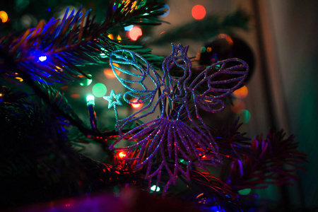 装饰的Chrismas树新年。