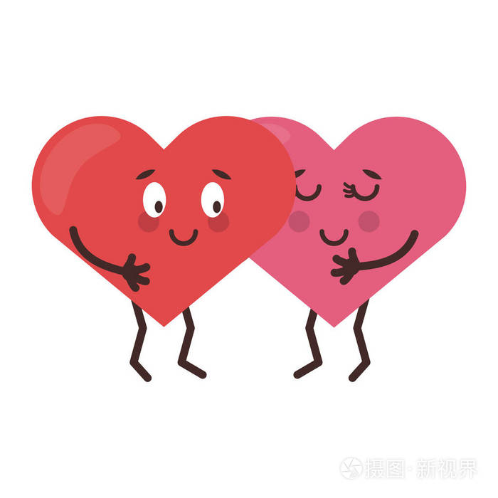 可爱的心卡通