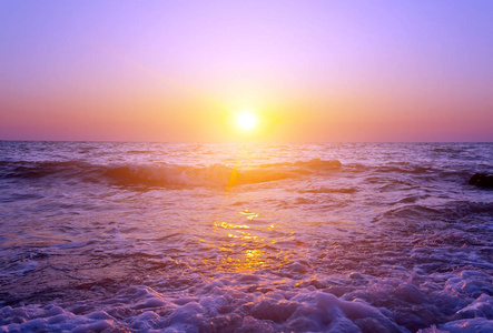 太阳大海唯美图片