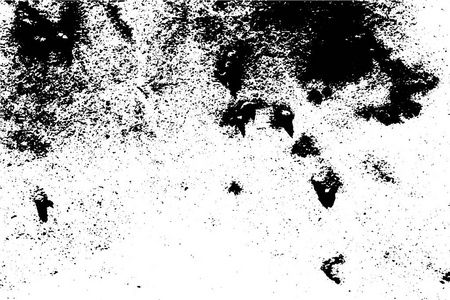 黑白网格城市纹理矢量与复制空间。抽象插图表面灰尘和粗糙脏墙背景与空模板。干扰或污垢和噪音效应概念矢量
