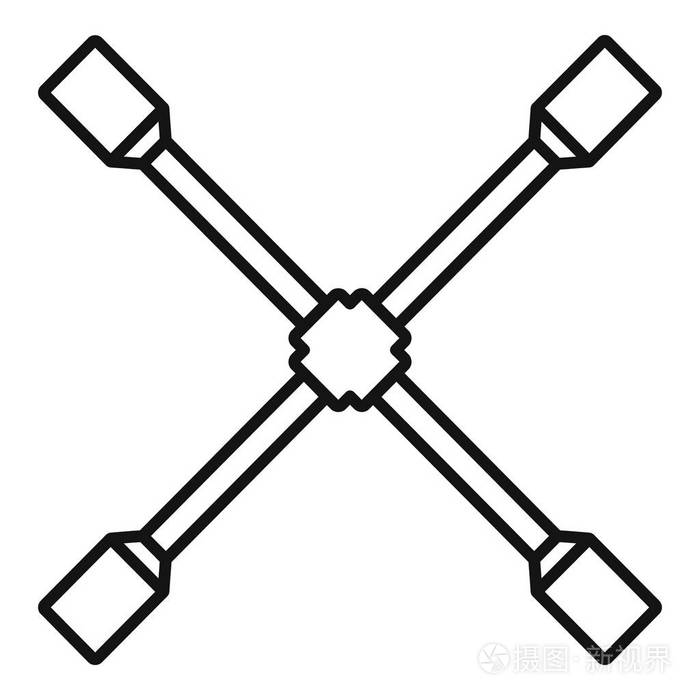 十字轮键图标, 轮廓样式