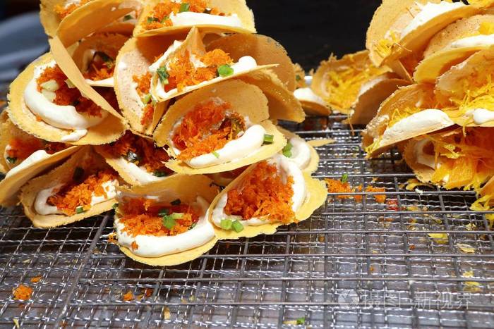 泰国脆饼在街头食品