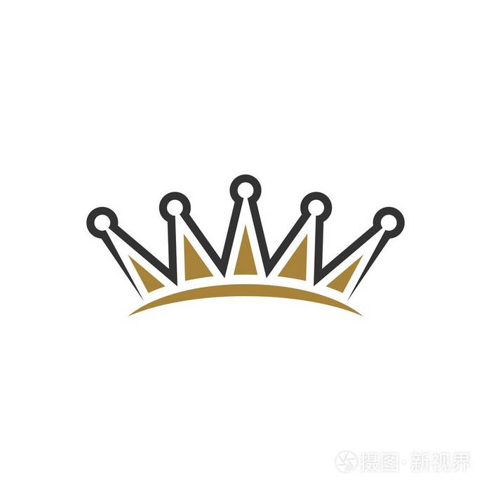 彩色皇冠标志模板