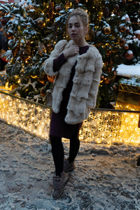 s photo session on the streets of festive Moscow.