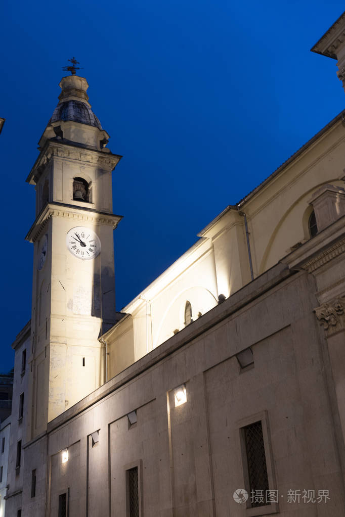 意大利都灵皮埃蒙特圣卡罗广场夜间