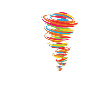 符号矢量插图设计龙卷风标志符号矢量插图设计莱西五颜六色的钟表图案