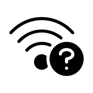 未知wifi网络的简单矢量图示标志