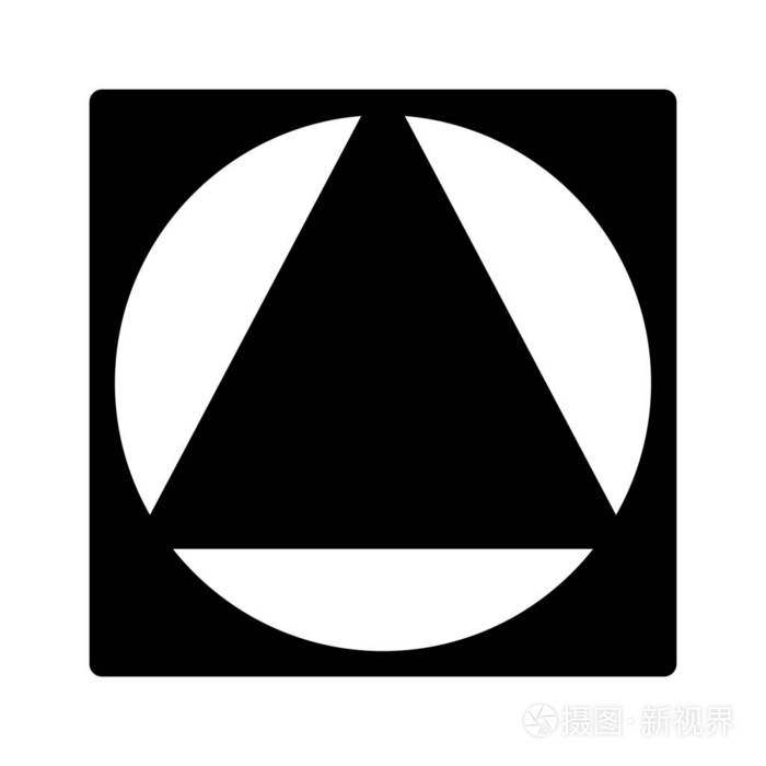 混合基本形状简单黑线插图白色背景