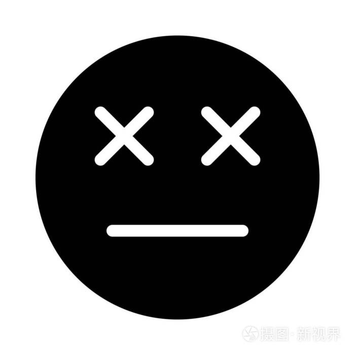 闭眼表情的简单矢量图