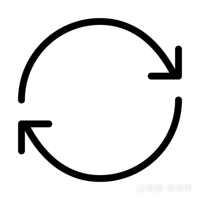同步环箭头简单矢量图