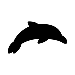 海豚的简单矢量插图图标