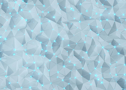 抽象数字网络连接蓝色纹理3渲染