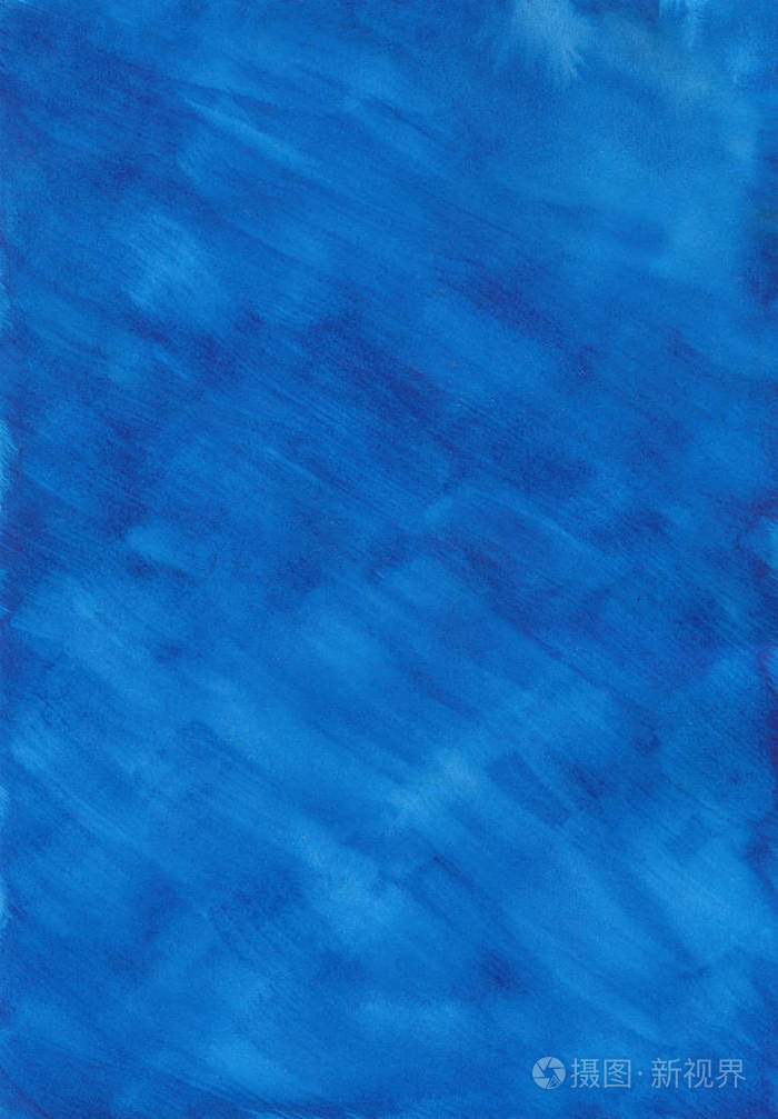 蓝色水彩背景,笔触纹理
