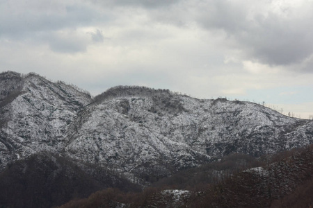 意大利南部坎帕尼亚雪山景观，2019年1月9日..