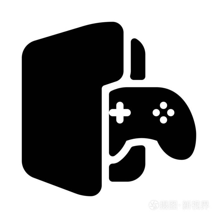 娱乐游戏文件夹隔离白色背景