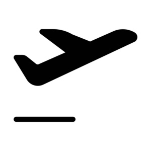 飞机起飞符号图标隔离白色