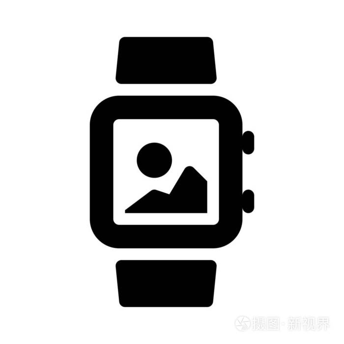 智能手表可穿戴技术简单矢量图