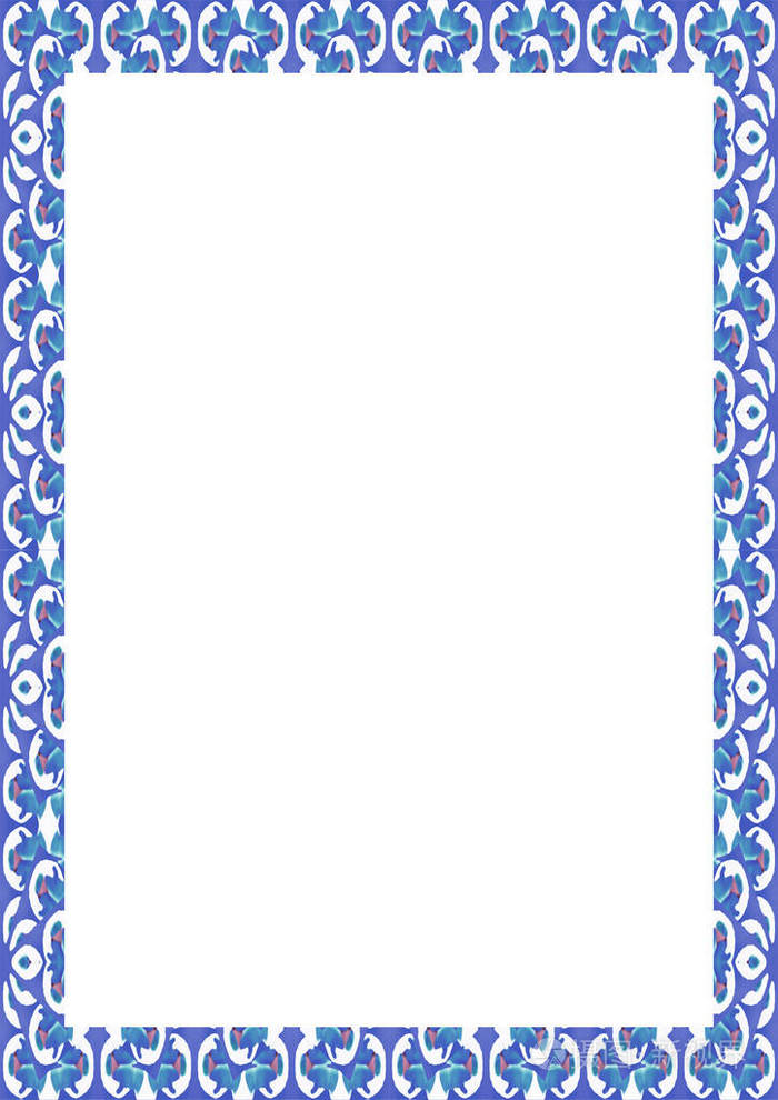 白色框架背景与装饰设计边界。