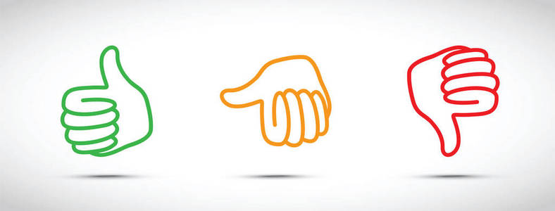 拇指拇指向上向下图片