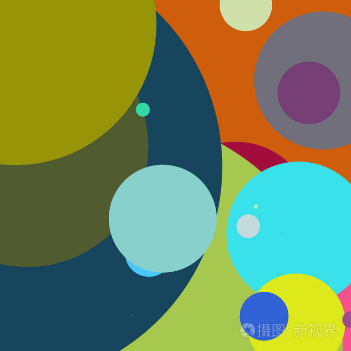 圆形几何惊人的抽象背景多色图案.