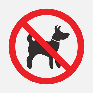 禁止标志狗遛狗狗不要进入图像图片