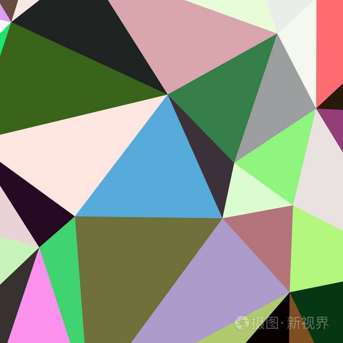 抽象背景多色几何极化.