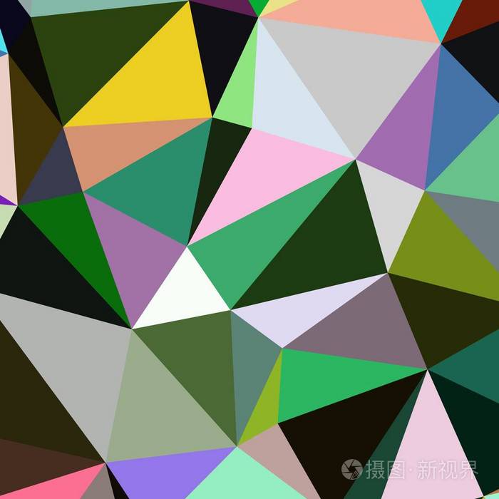 抽象背景多色几何极化