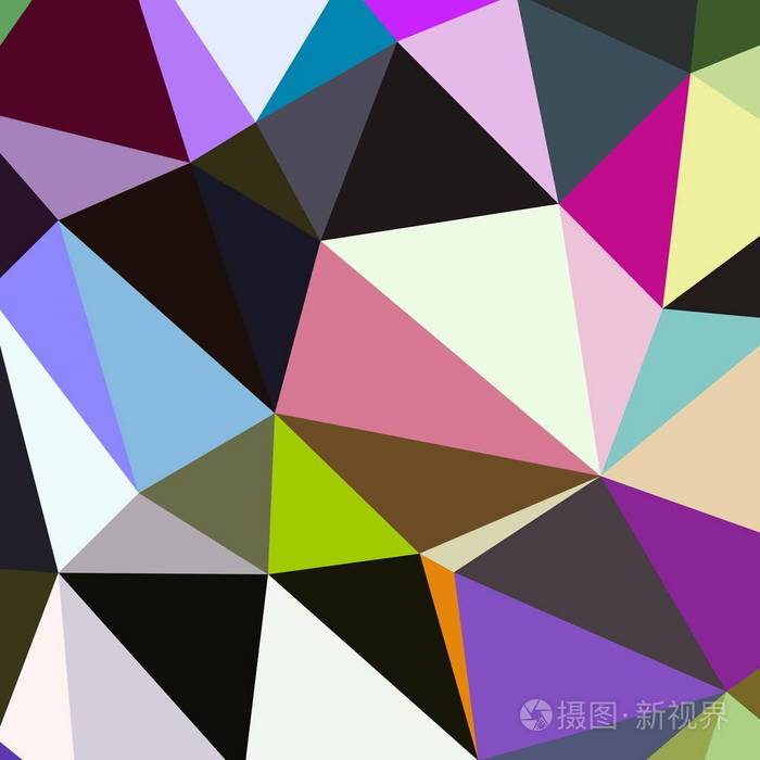 抽象背景多色几何极化.