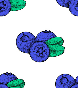 天然新鲜蓝莓图案