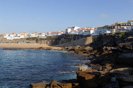 葡萄牙Ericeira的海洋海岸线