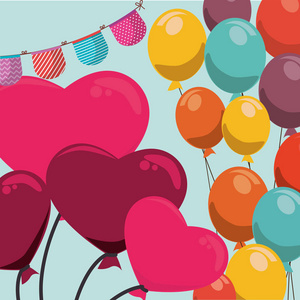 生日庆祝与气球氦