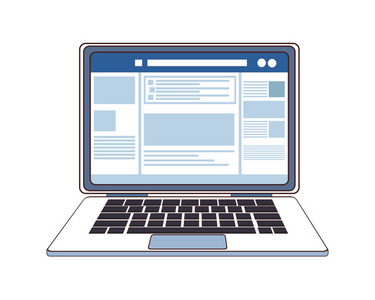 计算机图标卡通矢量设计 eps 10笔记本电脑卡通矢量图平面设计卡通的