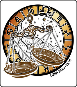 生肖相框系列: 天秤座公平的天秤上表星象学符号天秤座月亮光晕站在