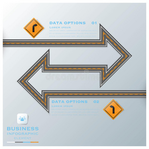 道路和街道交通标志商业信息图