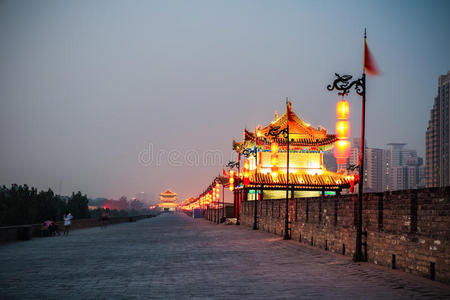 美丽的 城市景观 建筑 历史 风景 堡垒 灯笼 古老的 建筑学