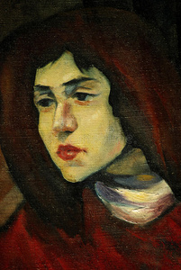 油画上画的古代妇女肖像图片