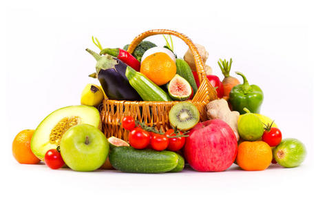 新鲜有机蔬菜和水果