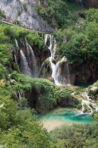 瀑布瀑布，普利特维兹，克罗地亚