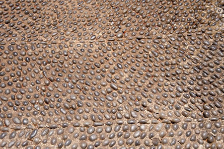 卵石地面砾石彩色纹理马赛克图案抽象背景蓝色瓷砖浴室或泳池马赛克