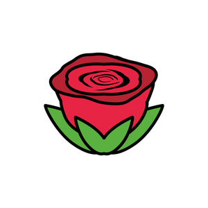 玫瑰花被隔绝的图标